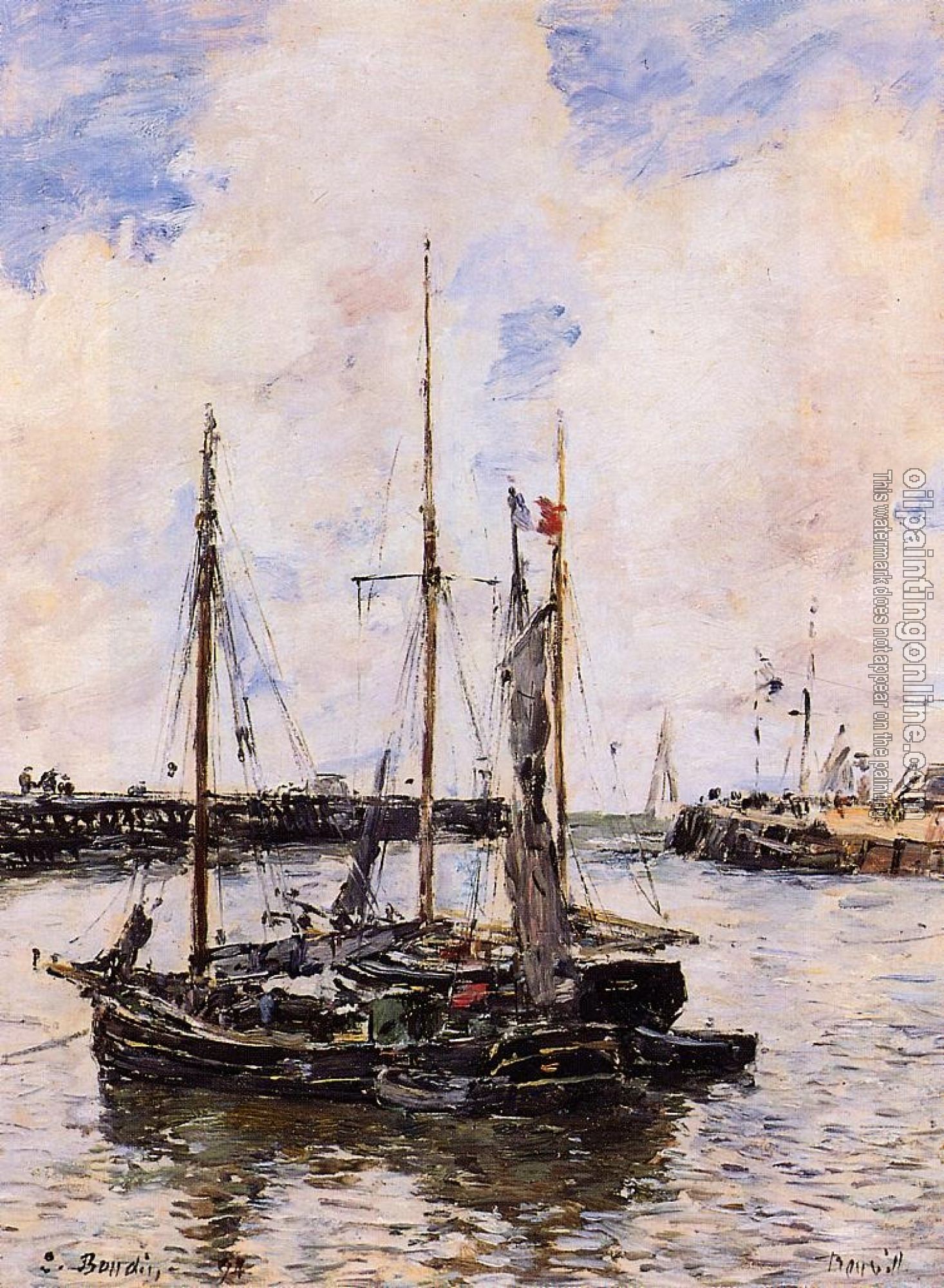 Boudin, Eugene - Entrance to the Port of Trouville